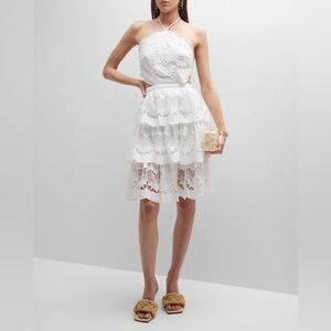 NWT FARM rio white richilier midi dress size small